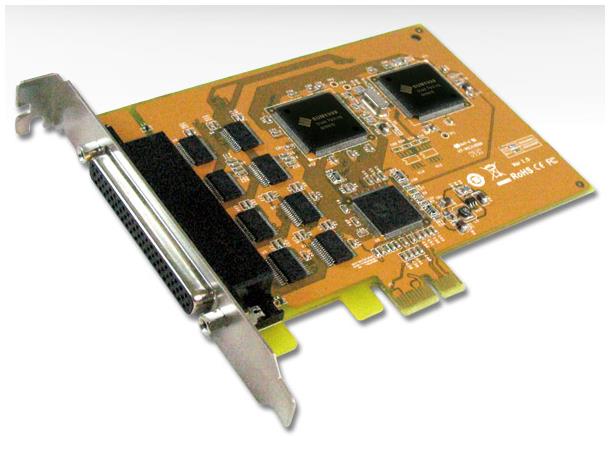 Sunix PCI Express 8xSerieport 8 Stk RS232 9-Pin 